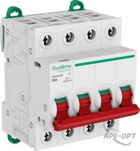 Изображения товара Systeme9 Выключатель нагрузки (ВН) 4P 20A 400В | S9S40420 | SE