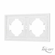 Изображения товара Рамка пластиковая FRM-TENDO-PL-2-WH (Arlight, Белый) | 053839 | Arlight