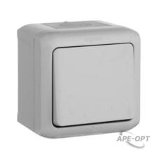 Изображения товара Quteo Серый Переключатель 1-клавишный IP44 10А | 782334 | Legrand