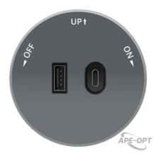 Изображения товара MultiTrack Графит Розетка 2хUSB (тип А+С) 18Вт, 5В/3А |MTK13003G| SE