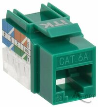 Изображения товара Модуль Keystone Jack кат.6A UTP 110 IDC 90град зелёный | CS1-1C6AU-11-02 | ITK