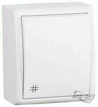 Изображения товара Simon 15 Aqua Белый Выключатель 1-кл проходной с 3-х мест (перекрёстный), IP54, 10А 250В, винт