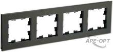 Изображения товара BRITE Рамка 4-ая РУ-4-2-Бр стекло черный матовый | BR-M42-G-31-K02 | IEK