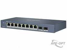Изображения товара Управляемый PoE коммутатор DS-3E1510P-SI(O-STD) - L2, Смарт-управляемый, 8 1000M RJ45 PoE-порт, 2 Gigabit combo порт