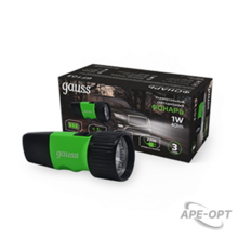 Изображения товара Фонарь ручной GFL103 1W 40lm NI-MH 250mAh LED 1/12/72 | GF103 | Gauss