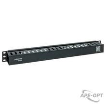 Изображения товара Кабельный органайзер TERACOM PRO с крышкой 19" 1U пластиковый черный | TRP-1CORF-PL-BK | EKF