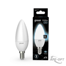 Изображения товара Лампа светодиодная LED 6,5Вт E14 220В 4100К свеча | 103101207 | Gauss
