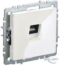 Изображения товара BRITE Розетка компьютерная RJ45 кат.6 РК11-БрБ белый | BR-K10-2-K01 | IEK