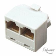 Изображения товара Компьютерный двойник RJ-45(8P-8C) (штекер - 2 гнезда) | 03-0102 | REXANT