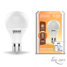 Изображения товара Лампа Светодиодная Smart Home DIM E27 A60 8.5 Вт 2700К 1/10/40 | 1050112 | Gauss