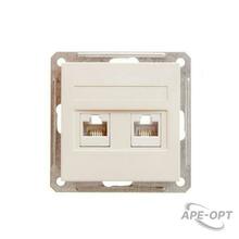 Изображения товара W59 Слоновая кость Розетка компьютерная 2-ая RJ45 кат.5e | RSI-251KK5E-2-86 | SE