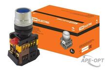 Изображения товара Кнопка ABLF-22 синий d22мм неон/230В1з+1р | SQ0704-0004 | TDM
