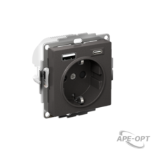Изображения товара AtlasDesign Базальт Розетка 16А с 2 USB A+C, 5В/2,4А/3,0А, 2х5В/1,5А, механизм | ATN001432 | SE