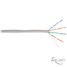 Изображения товара NKL 4100A-GY - Кабель NIKOLAN U/UTP 4 пары, Кат.5e (Класс D), тест по ISO/IEC, 100МГц, одножильный, BC (чистая медь), 24AWG (0,50мм), внутренний, PVC нг(А), серый, 305м