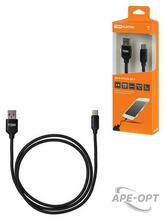Изображения товара Дата-кабель, ДК 8, USB - USB Type-C, 1 м, тканевая оплетка, черный, | SQ1810-0308 | TDM