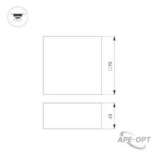 Изображения товара Светильник DLGRIGLIATO S90x90-6W Warm3000 (BK, 90 deg, 230) | 047045 | Arlight