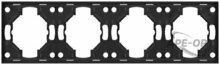 Изображения товара Рамка для розеток и выключателей Arktik 16-5004-05 на 4 поста антрацит | Б0070578 | ЭРА