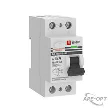 Изображения товара Выключатель дифференциальный (УЗО) ВД-100 2п 63А 30мА (тип АС, эл-мех) 6кА PROximа | elcb-2-6-63-30-em-pro | EKF (замена - E1026M6330)