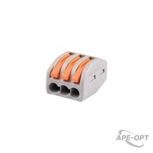 Изображения товара Клемма монтажная рычажного соединения PTC-3P 222-413 BL/10 450V 32A 0,08-2,5(4.0)mm2 / 10шт./ |5050730| Jazzway