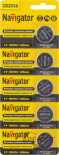 Изображения товара Элемент питания 94 763 NBT-CR2016-BP5 |94763 |Navigator