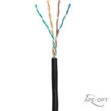 Изображения товара EC-UU004-5E-PE-BK - Кабель NETLAN U/UTP 4 пары, Кат.5e (Класс D), 100МГц, одножильный, BC (чистая медь), внешний, PE до -40C, черный, 305м