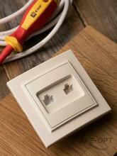 Изображения товара Розетка RJ-45+Phone СП бежевый Минск EKF|ERK00-135-20|EKF