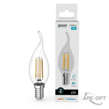 Изображения товара Лампа светодиодная Filament Elementary Свеча на ветру 8W 540lm 4100К Е14 LED 1/10/100 | 42128 | Gauss