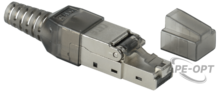 Изображения товара Разъём RJ-45 FTP для кабеля кат.6A полевая заделка | CS3-1C6AF-Q | ITK
