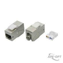 Изображения товара Модуль  Keystone RJ45 CAT6A экранированный(STP), 90 градусов,серебристый (форм-фактор S19) | RNK6AF90TL | DKC