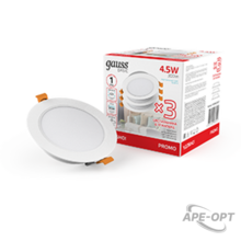 Изображения товара Светильник Basic Downlight круг 4,5W 300lm 4000K 170-260V IP20 95*26 белый (3шт