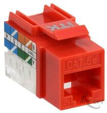 Изображения товара Модуль Keystone Jack кат.5E UTP 110 IDC 90град красный | CS1-1C5EU-11-04 | ITK