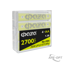 Изображения товара Аккумуляторная батарея AA 2700мАч Ni-MH Box-4 | .5059726 | ФАZA