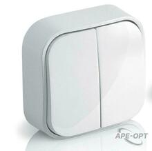 Изображения товара Quteo Белый Выключатель 2-клавишный 10А | 782202 | Legrand