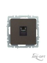 Изображения товара BRITE Розетка компьютерная RJ45 кат.5E РК10-БрТБ темная бронза | BR-K10-1-K45 | IEK