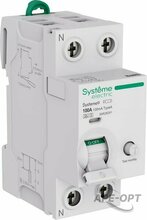 Изображения товара Systeme9 Выключатель дифференциального тока (ВДТ) 100A 2P 100мА Тип-A-S 230В | S9R28291 | SE