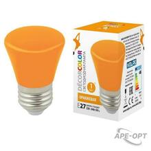 Изображения товара Лампа светодиодная LED-D45-1W/ORANGE/E27/FR/С BELL декоративная LED