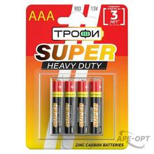Изображения товара Батарейка солевая (ЭП) R03-4BL (40/960/46080) (AAA) | C0033712 | ТРОФИ