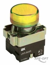 Изображения товара Индикатор LAY5-BU65 желтого цвета d22мм | BLS50-BU-K05 | IEK