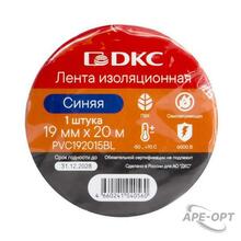 Изображения товара Лента изоляционная ПВХ 19x0,15 20м в рулоне Синяя | PVC192015BL | DKC