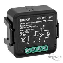 Изображения товара Умное реле в подрозетник 1-канальное с нейтралью 16А Zigbee EKF Connect Select PRO | ssh-1g-zb-pro | EKF