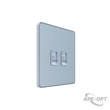 Изображения товара Systeme Infinity, Розетка информационная С/У RJ-45 кат.6 2-я, Стальное небо