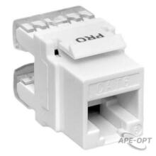 Изображения товара Модуль Keystone TERACOM PRO Cat.6 RJ-45 неэкранированный 110 IDC 180 градусов белый | TRP-KSTN-180D-6UTP-WH | EKF