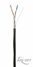 Изображения товара EC-UU002-5-PE-BK - Кабель медный U/UTP, cat 5, 2х2х0,47, для внешней прокладки, оболочка черного цвета, внешний диаметр 4,2 мм, 305 м