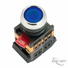 Изображения товара Кнопка ABLFS-22 с подсветкой синий NO+NC 230В EKF PROxima | ablfs-22-b | EKF