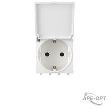 Изображения товара Розетка 2P+E, с з/ш, "Avanti" IP41, белая | 4400012 | DKC