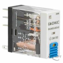 Изображения товара Одиночное реле, 2 перекидных контакта, 24 В DC | IR-24DC-2CO-D | DKC