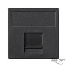 Изображения товара Simon Connect Адаптер универсальный на 1 RJ45 коннектор, модуль К45, с защит.шторками, графит | K76-14 | Simon