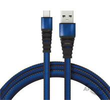 Изображения товара Кабель REXANT USB-microUSB 1 м, плоский провод, синяя джинсовая оплетка |18-1163 | REXANT