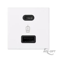 Изображения товара Зарядное устройство USB A+C 18W, 230В~, белый, K45, Connect | K126F-9 | Simon
