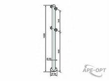 Изображения товара PERCo-BH02 2-01 - Двухсторонняя стойка с 4-мя отверстиями для крепления патрубков (угол между парами отверстий 180град.)